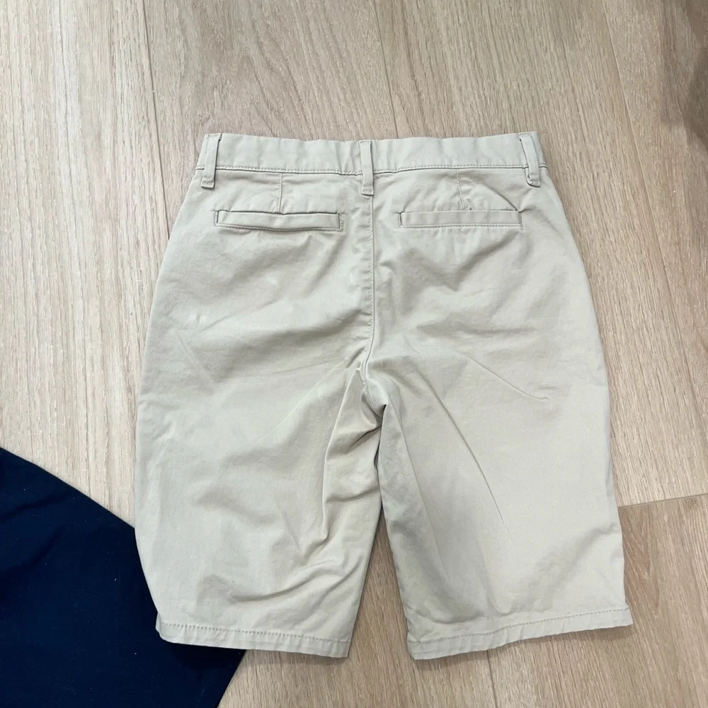GAP Kids School Uniform Shorts Bundle Tan & Navy Bermuda Shorts Girls Size 14